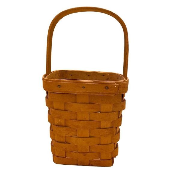 Longaberger Spoon Basket Vintage 1996 Original Stain - Picture 1 of 9